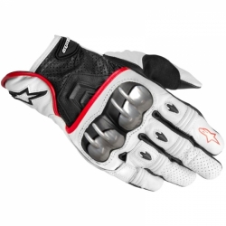 Rukavice Alpinestars Octane S-Moto 2012- Bílo-černo-červené