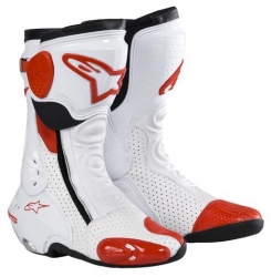 Boty Alpinestars S-MX Plus- bílo-červená